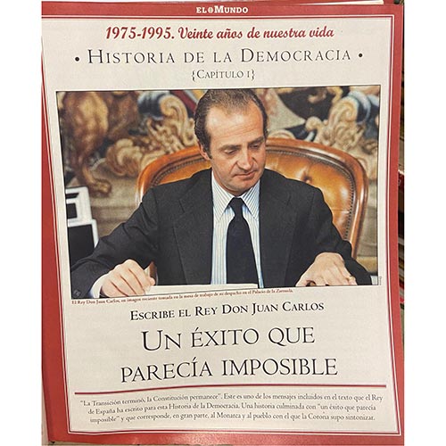 Sub.:3-On - Lote: 2121 -  Historia de la Democracia, 1975-1995. 20 a�os de nuestra vida. 1 tomo, el mundo, editorial unidad.