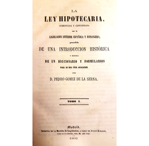 Sub.:3-On - Lote: 2104 -  Derecho. G�MEZ DE LA SERNA, Pedro. 