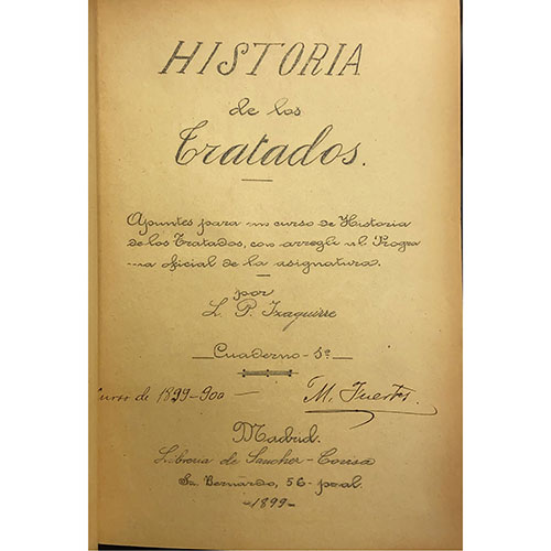 Sub.:3-On - Lote: 2047 -  Historia de los tratados Librer�a de Sanchez Covisa