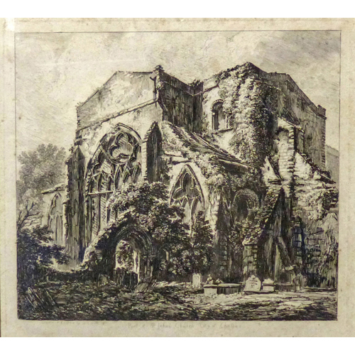 Sub.:3-On - Lote: 277 - ESCUELA INGLESA S. XIX Ruinas de iglesia g�tica