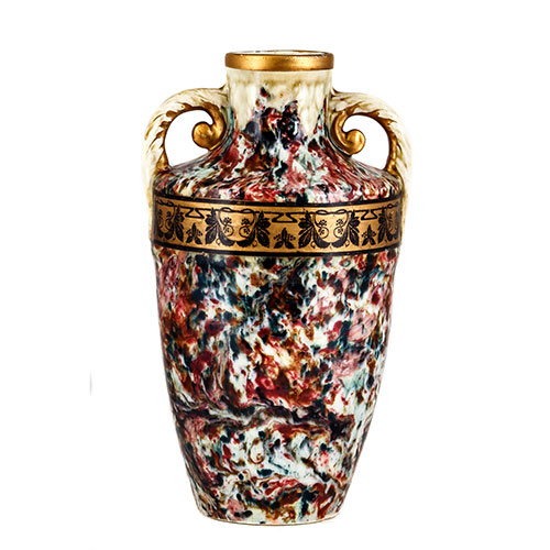 Sub.:3-On - Lote: 324 -  Jarr�n en cer�mica vidriada y esmaltada, s. XX.