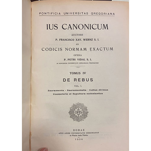 Sub.:3-On - Lote: 2112 -  Derecho. WERNZ VIDAL, F., 