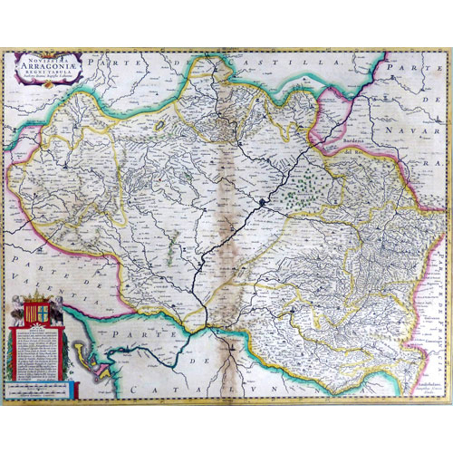 Sub.:3 - Lote: 20 - J. LAVANHA, (1555-1624) Mapa de Aragn. Novissima Arragoniae Regni Tabula.