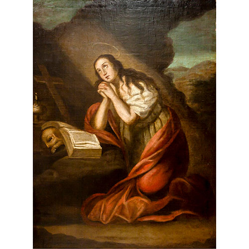 Sub.:30 - Lote: 131 - ESCUELA ESPA�OLA, FINALES S.XVIII Magdalena penitente