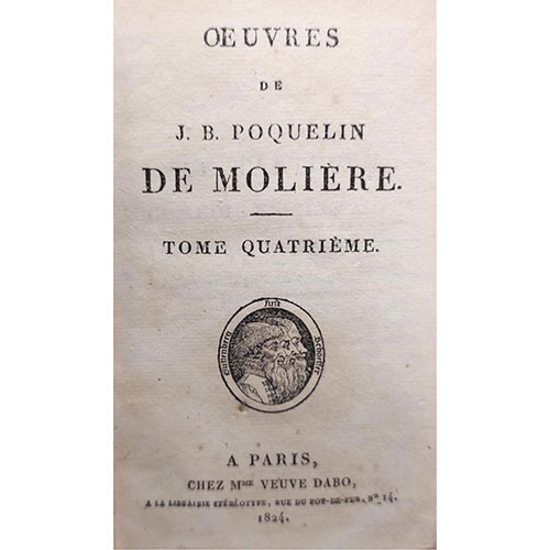 Sub.:30 - Lote: 1070 -  Oeuvres de J.B. Poquelin Moliere
