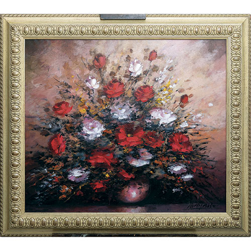 Sub.:30 - Lote: 115 - ESCUELA ESPA�OLA S.XX Jarr�n con flores