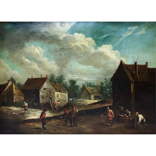 Sub.:30 - Lote: 119 - ESCUELA ESPA�OLA (S. XVIII) Jugando a los bolos