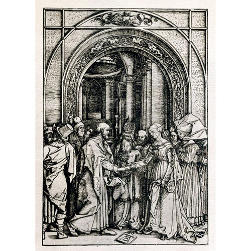 Sub.:30 - Lote: 46 - ALBERT DURERO (Nuremberg 1471- 1528) Los desposorios de la Virgen (1511)