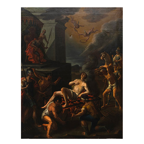 Sub.:30 - Lote: 152 - ESCUELA ESPA�OLA, CA. 1700 Martirio de San Lorenzo