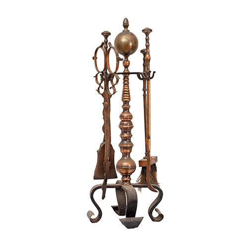 Sub.:30 - Lote: 273 -  Juego de atizadores con soporte