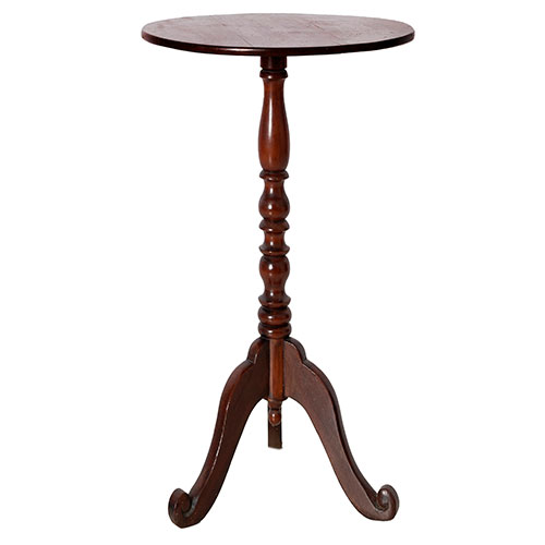 Sub.:30 - Lote: 293 -  Mesita auxiliar redonda con pie central.