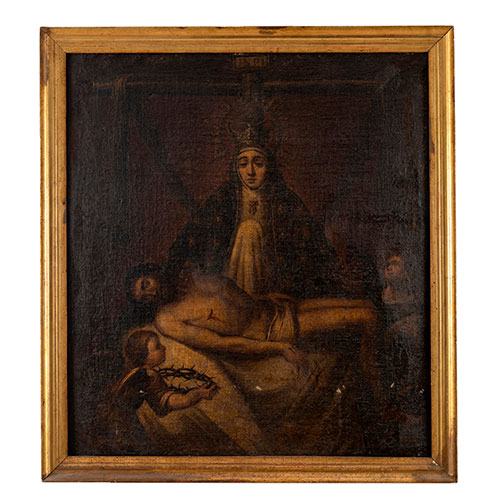 Sub.:30 - Lote: 138 - ESCUELA COLONIAL S. XVIII Piedad con �ngeles