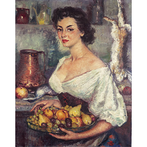 Sub.:31 - Lote: 39 -  Mujer con frutas