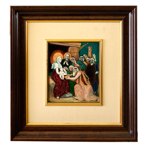 Sub.:31 - Lote: 283 - GERM�N GIL LOSILLA activo en Zaragoza 1� mitad del s. XX Adoraci�n de los Reyes