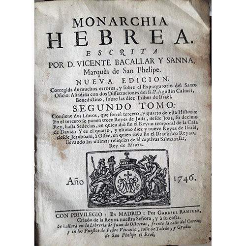 Sub.:32 - Lote: 2006 -  Religi�n. BACALLAR Y SANNA, VICENTE, 