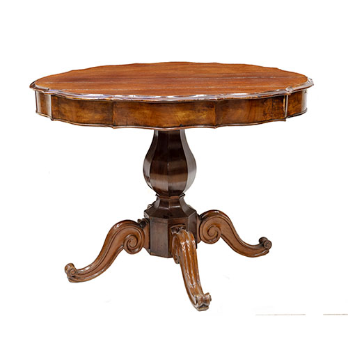 Sub.:32 - Lote: 1276 -  Mesa velador isabelina en madera de caoba