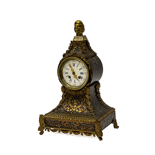 Sub.:32 - Lote: 166 -  Reloj de sobremesa en marqueter�a Boulle, Napole�n III