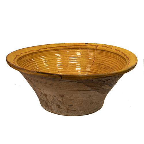 Sub.:32 - Lote: 202 -  Lebrillo o barre�o de barro vidriado.