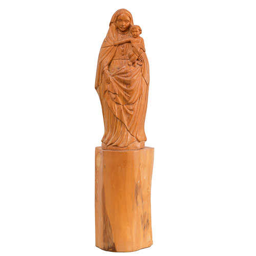 Sub.:32 - Lote: 116 -  Virgen del Pilar en madera de boj.
