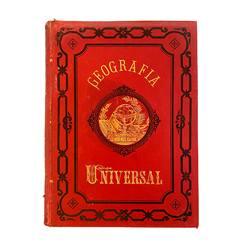 Sub.:32 - Lote: 2005 -  NUEVA GEOGRAFIA UNIVERSAL VOLUMENES 2 Y 3. Montaner y Simon. Barcelona 1881.Completada con las exploraciones de los mas notables viajeros. Ilustrada con laminas sueltas, mapas iluminados y cromo-litografias representando las razas humanas.