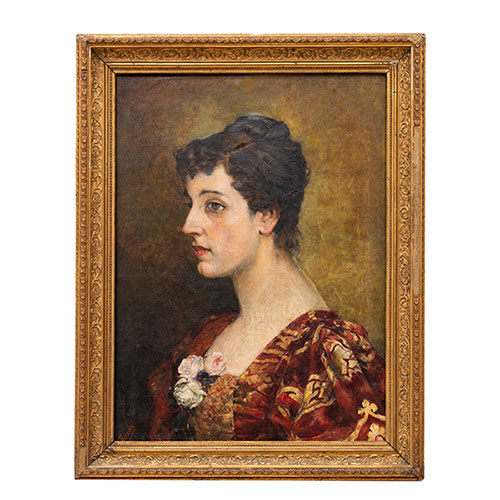 Sub.:32 - Lote: 38 - PARADA Y SANTN Jos (Madrid, 1857 - Madrid, 1923) Retrato dama