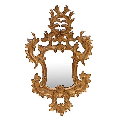 Sub.:32 - Lote: 1384 -  Cornucopia en madera tallada y dorada S. XIX