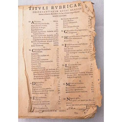 Sub.:33 - Lote: 2007 -  OBSERVANCIAS Y COSTUMBRES DEL REINO DE ARAG�N Y ACTOS DE CORTES