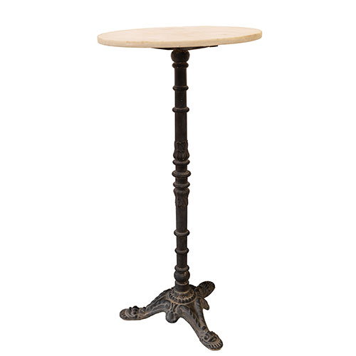 Sub.:33 - Lote: 265 -  Velador alto realizado en hierro y m�rmol