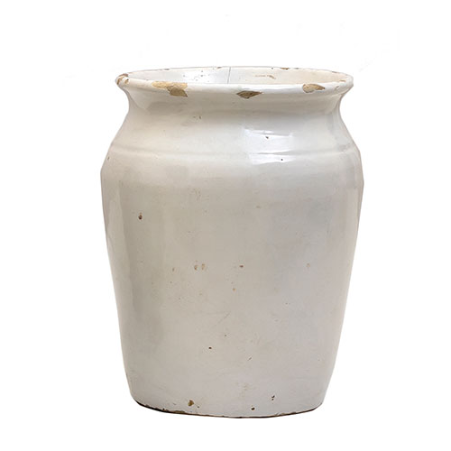 Sub.:33 - Lote: 1335 -  Tarro de cocina en cer�mica vasca con engobe blanco.