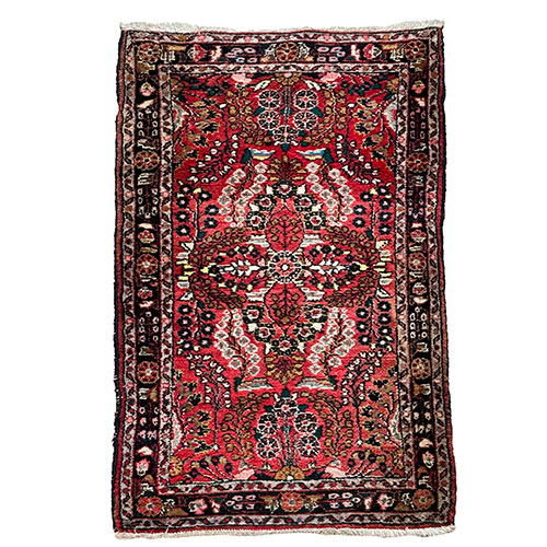 Sub.:33 - Lote: 1448 -  Alfombra fondo rojo tipo persa