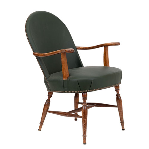 Sub.:33 - Lote: 280 -  Sill�n tapizado en verde.