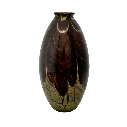 Sub.:33 - Lote: 1341 -  Jarr�n en cer�mica pintada adaptada a l�mpara.