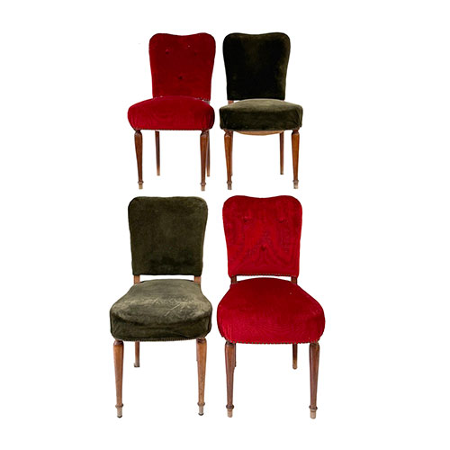 Sub.:33 - Lote: 1475 -  Cuatro sillas dos en verdes y dos rojas