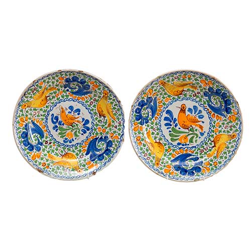 Sub.:34 - Lote: 280 -  Pareja de platos en cer�mica de Manises