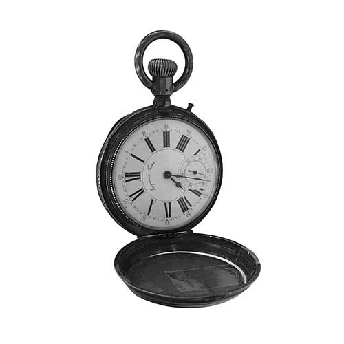 Sub.:34 - Lote: 241 -  Reloj de bolsillo en plata cuerda saltada