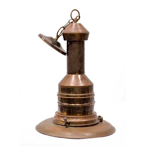 Sub.:34 - Lote: 194 -  Lampara de techo de barco en lat�n