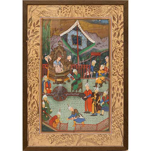 Sub.:34 - Lote: 210 -  Escena pintando a un noble