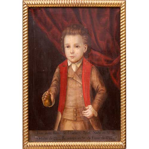 Sub.:34 - Lote: 121 - ESCUELA ESPA�OLA, FINALES S.XVIII Retrato de ni�o.