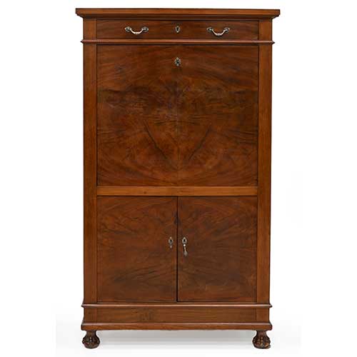 Sub.:34 - Lote: 287 -  Secretaire - abattant con dos puertas en la parte baja y caj�n sobre el escritorio