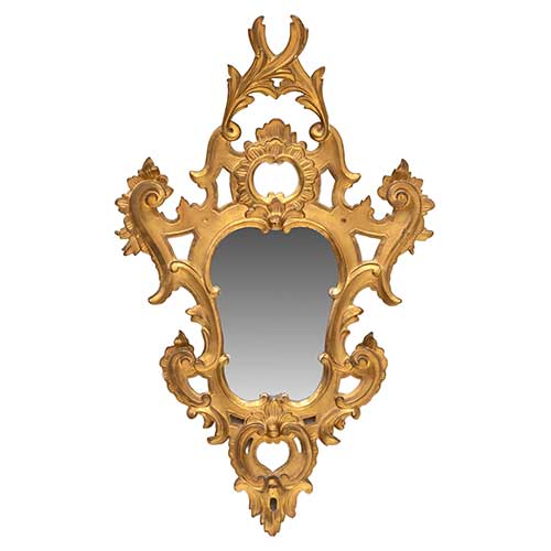 Sub.:34 - Lote: 206 -  Cuatro cornucopias en madera tallada y dorada S. XIX