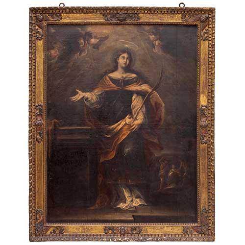 Sub.:34 - Lote: 126 - ESCUELA ARAGONESA S. XVII Santa Catalina