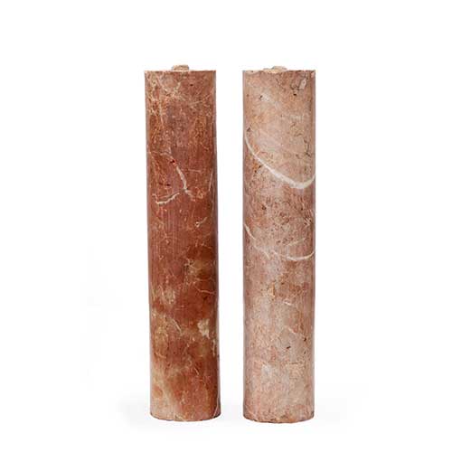 Sub.:34 - Lote: 168 -  Pareja de fustes de columnas en m�rmol rosa