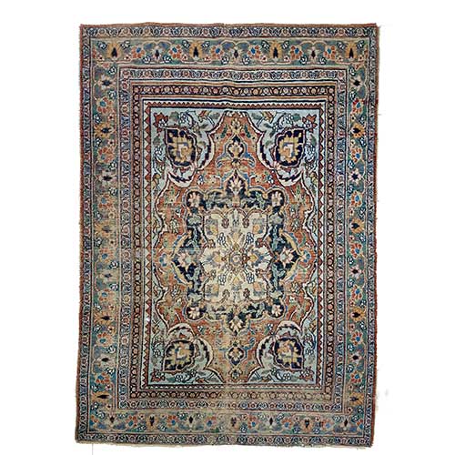 Sub.:34 - Lote: 290 -  Alfombra persa con desgastes