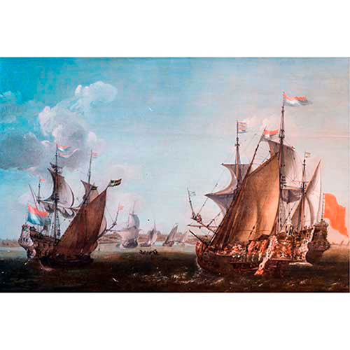 Sub.:35 - Lote: 269 - Atribuido a HENDIRCK VAN MINDERHOUT (Rotterdam, c. 1630/32-Amberes, 1696) Marina