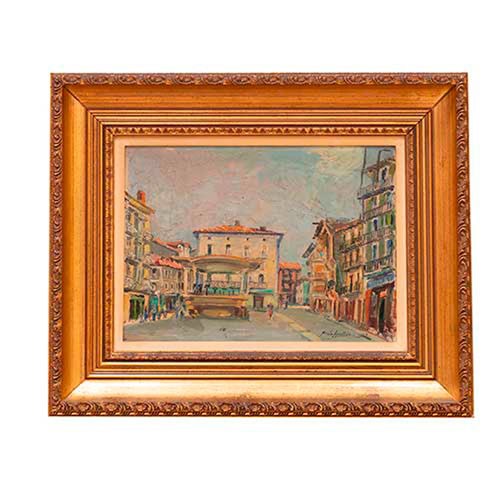 Sub.:35 - Lote: 177 - JESS APELLNIZ (Vitoria 1898-1969) Zarauz, Plaza de la Msica
