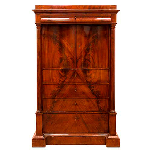 Sub.:35 - Lote: 34 -  Mueble Biedermeier en palma de caoba