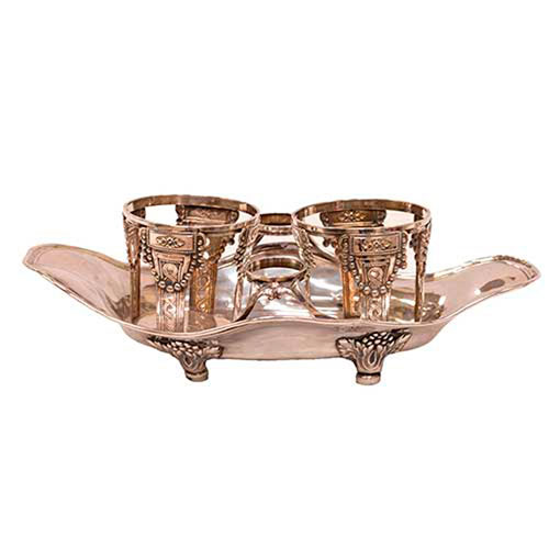 Sub.:35 - Lote: 244 -  Convoy de vinagreras en plata francesa del S. XVIII con punz�n de Par�s y platero