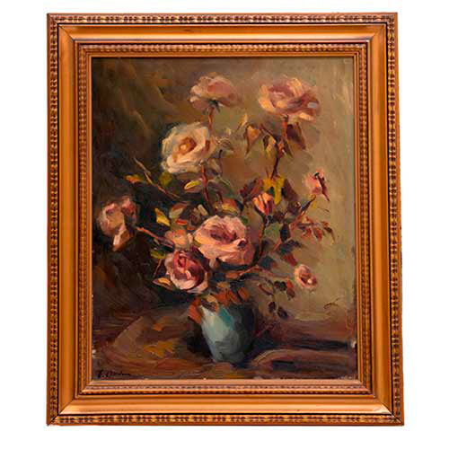 Sub.:35 - Lote: 215 -  Jarron con flores