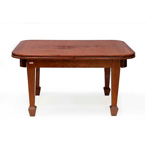 Sub.:35 - Lote: 266 -  Mesa de comedor en madera de caoba con extensiones.