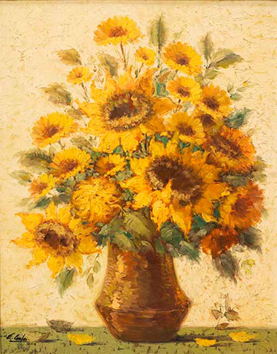 Sub.:35 - Lote: 289 - ESCUELA ESPA�OLA, S. XX Girasoles